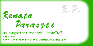 renato paraszti business card